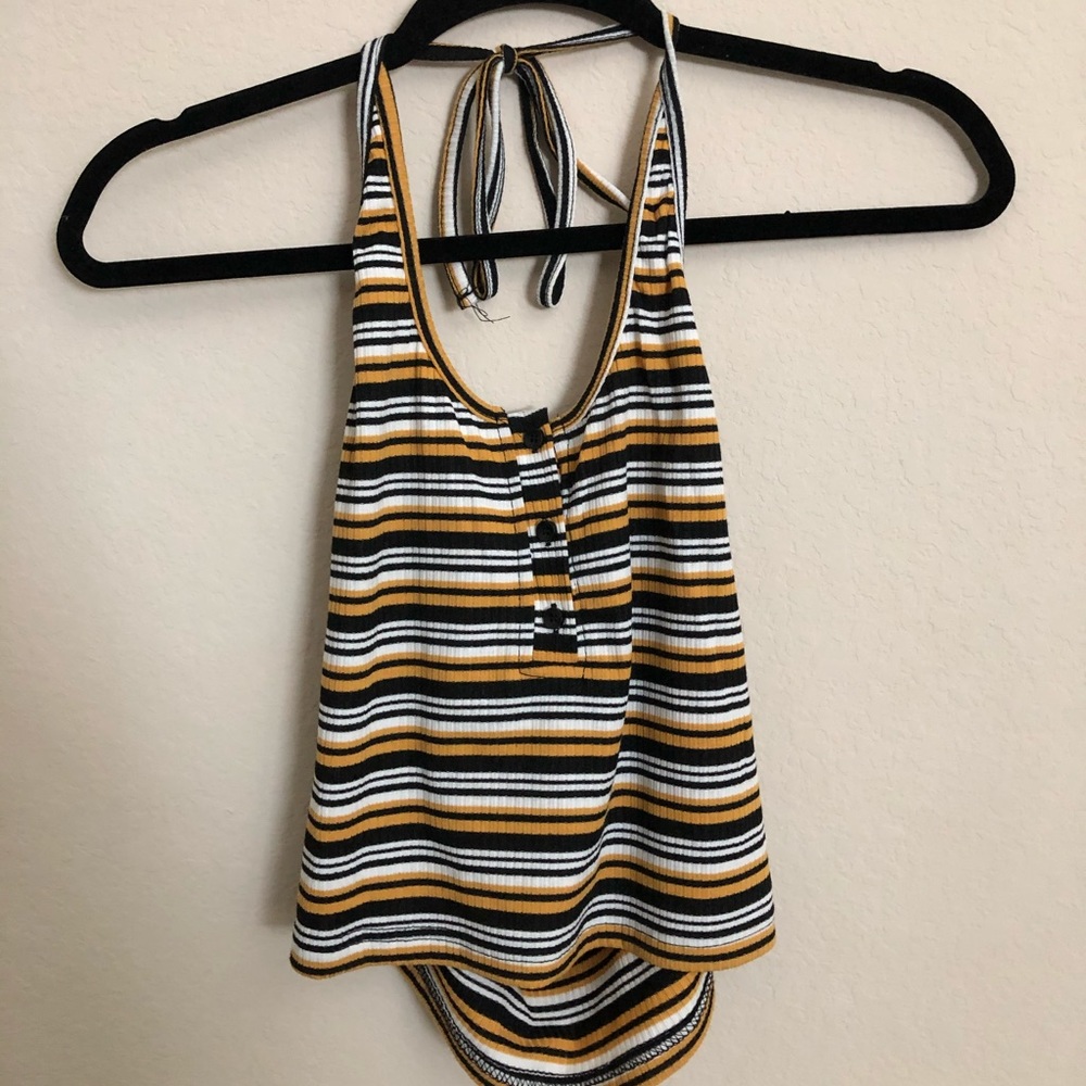 SHEIN cropped Halter top tie